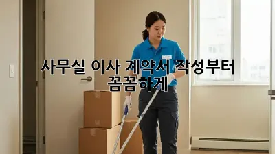 사무실 이사? 계약서 작성부터 꼼꼼하게!